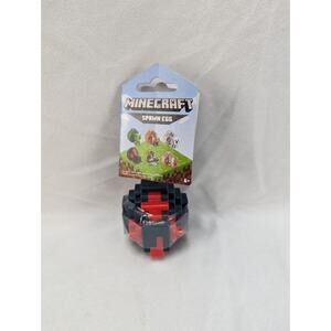 Mattel Minecraft Spawn Egg w/ Mini Figure Inside - CAVE SPIDER (Black & Red Egg)